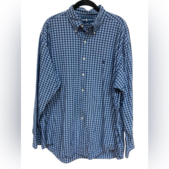 Ralph Lauren Mens Plaid Button Up Long Sleeve Collared Shirt Size XL - Picture 1 of 4